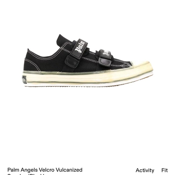 Palm Angels Velcro Vulcanized Sneaker 'Black' - Picture 5 of 5